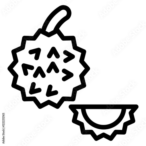 Durian line icon