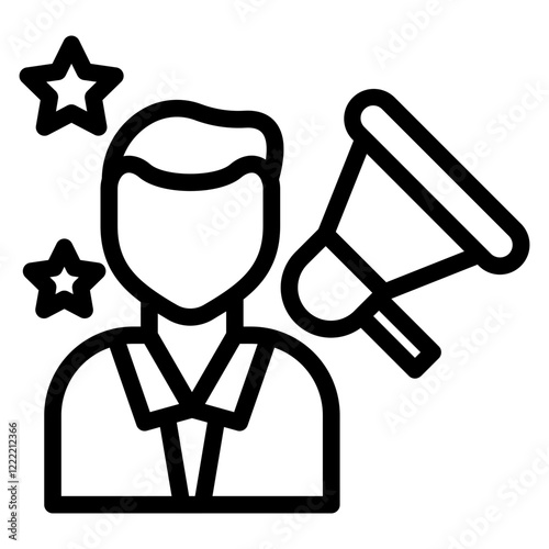 Influencer Marketing line icon