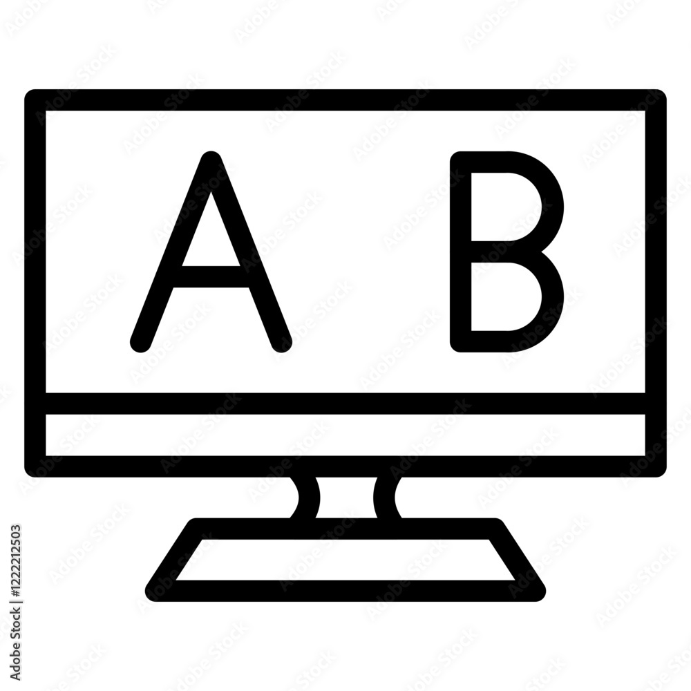 A-B Testing line icon A-B Testing line icon