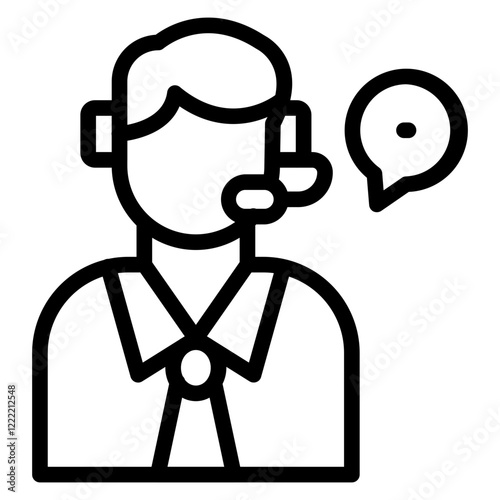 Customer Relationship Management line icon