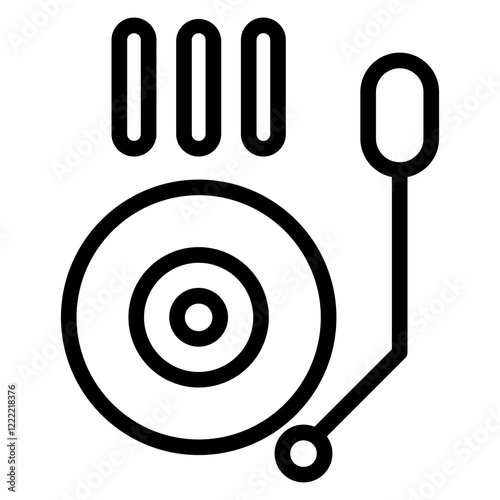 DJ Turntable line icon