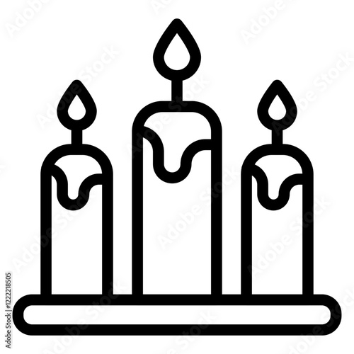 Candle line icon