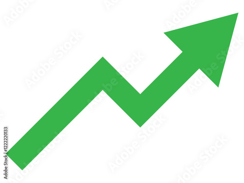 Graph going Up and Down sign with green and red arrows vector. Flat design vector illustration concept of sales bar chart symbol icon with arrow moving down and sales bar chart with arrow moving up