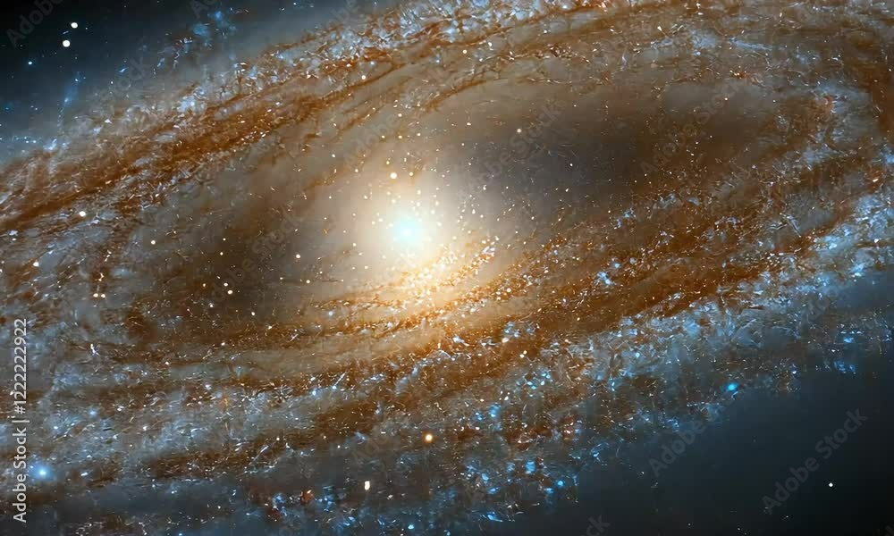 Spiral Galaxy, cosmic dust, space exploration, distant stars, universe background, science education