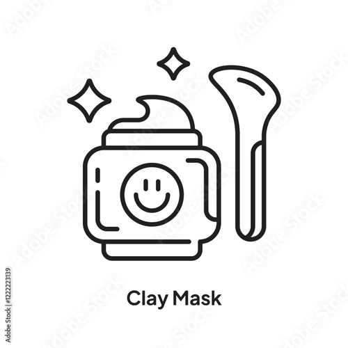 Clay Mask Skin Care Product Vector Icon