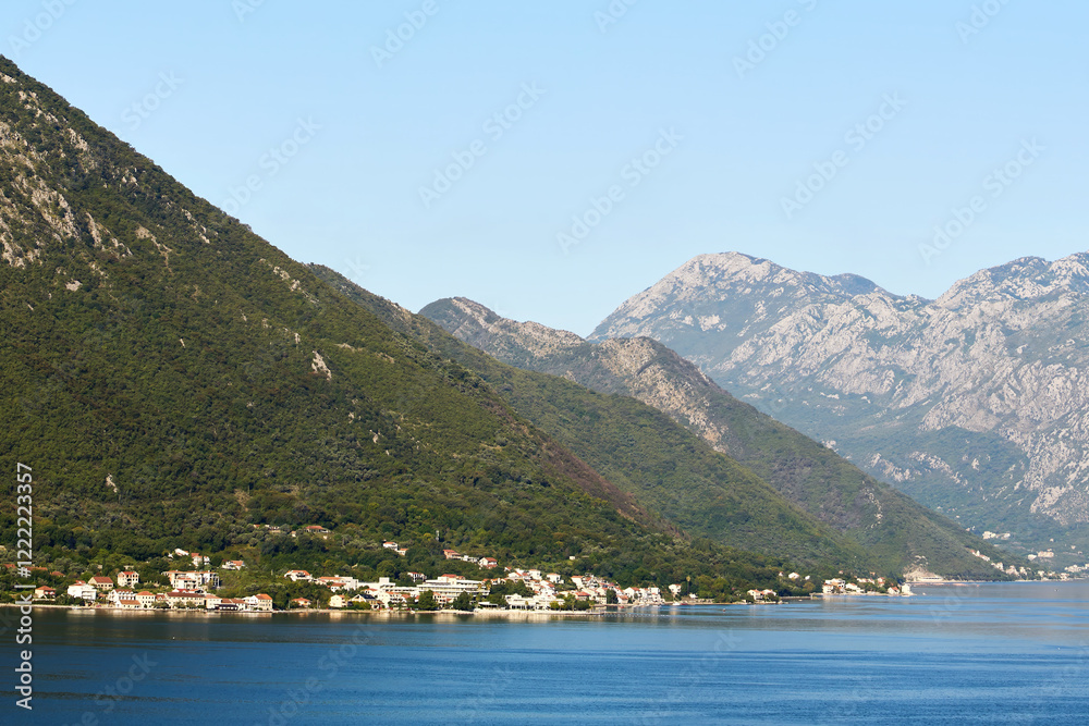 Quiet mountain valley lake with greenery Quiet mountain valley lake with greenery