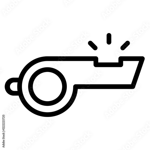 Whistle line icon
