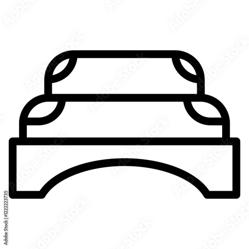 Fitness Step line icon