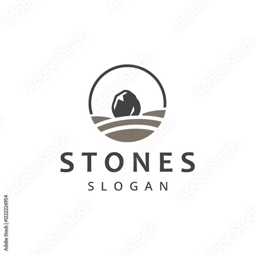 stone logo icon design vector illustration, strong building and construction symbol