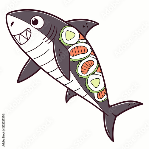 Sushi Shark: A Delightfully Cartoonish Culinary Creation
