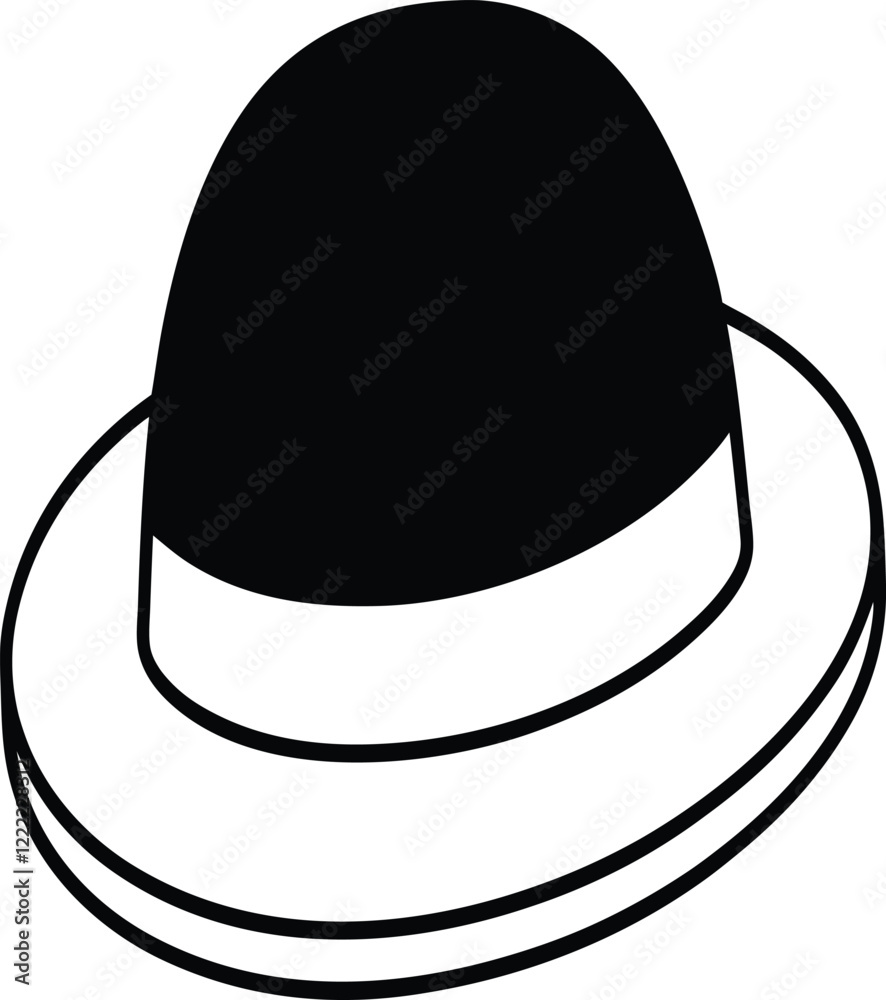 Hat icon vector illustration isolated on a white background, cowboy hat Hat icon vector illustration isolated on a white background, cowboy hat