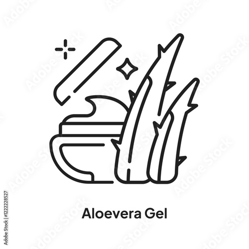 Aloevera Gel Skin Care Product Vector Icon