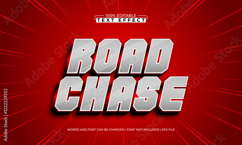 road chase editable text effect with a race and speed text style