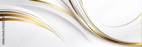 Luxury Elegant White Background with Subtle Gold Accents, Spacious Left Side for Content Placement, HD Ultra Realistic Design for Sophisticated and Stylish Branding