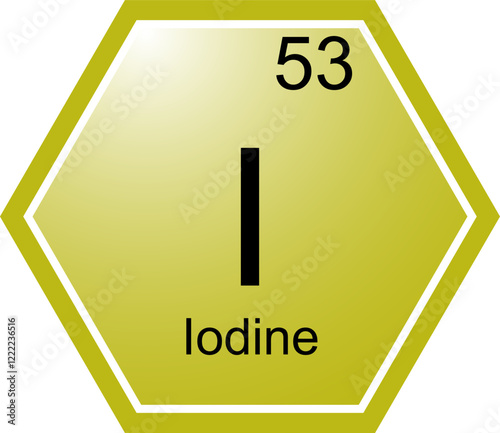 Obraz na płótnie The symbol of the chemical element I is Iodine. w salonie