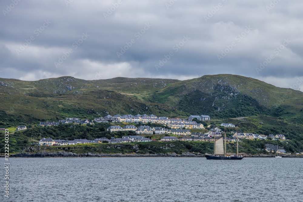 Ferry crossing the Isle of Skye in Scotland