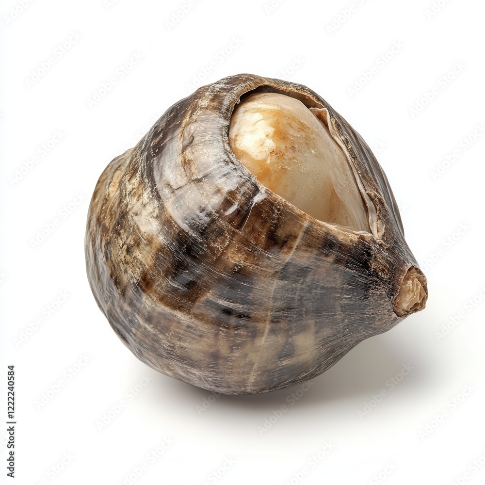 Black garlic clove, studio shot, white background, food photography Black garlic clove, studio shot, white background, food photography