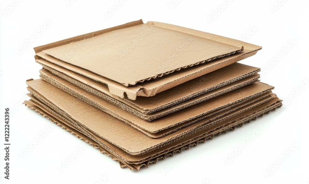 Stack of Various Sized Cardboard Boxes Isolated on White Background for Packaging, Shipping, and Moving Concepts, Generative AI Stack of Various Sized Cardboard Boxes Isolated on White Background for Packaging, Shipping, and Moving Concepts, Generative AI