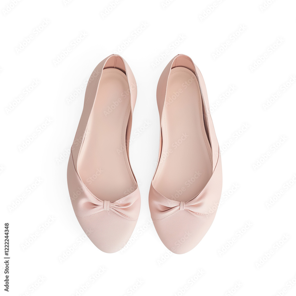 Pink Ballet Flats on a Transparent Background Pink Ballet Flats on a Transparent Background