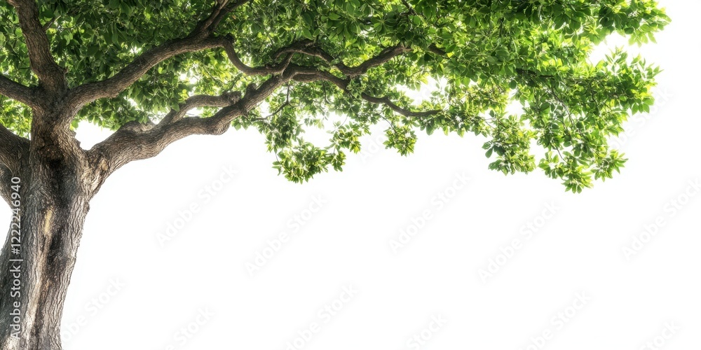 Fototapeta premium Tree Base. Fresh Green Grass Background with Copy Space for Beautiful Garden Environment 