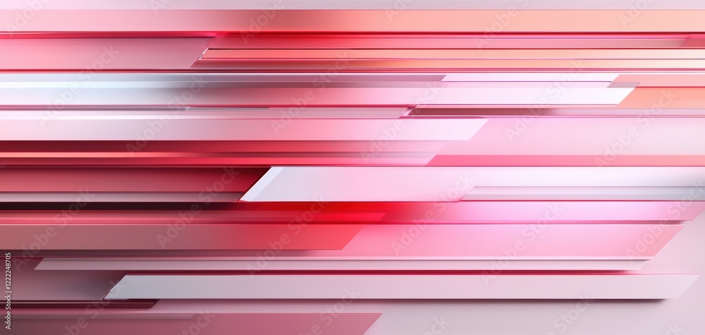 Fototapeta premium Digital distortion with horizontal and vertical pink lines in a vibrant composition, creating a futuristic and dynamic visual
