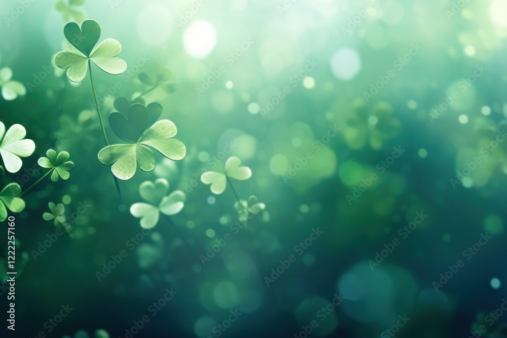 Clover leaf pattern bokeh effect background backgrounds abstract outdoors. Clover leaf pattern bokeh effect background backgrounds abstract outdoors.