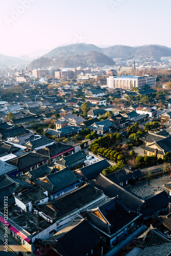 Korean Traditional Hanok Village Scenery