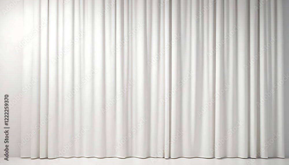 Obraz premium Flowing satin curtains in rich burgundy and white indoor setting,backgrounds, curtain, elegance, no people, photography, rippled, textile, textured, color image, studio shot, close-up,864