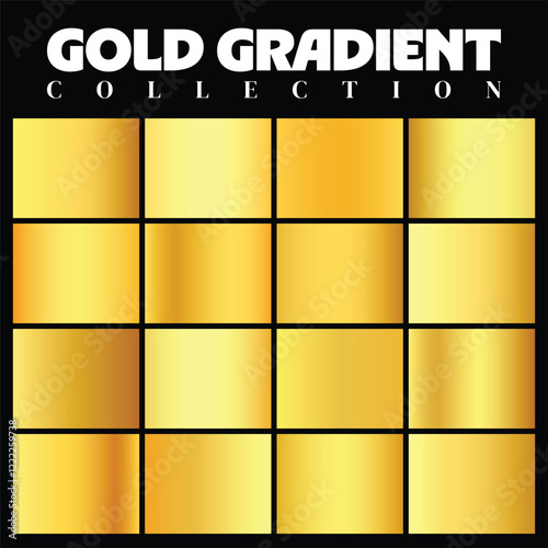 Golden Gradient Palette Swatches Trendy Colors