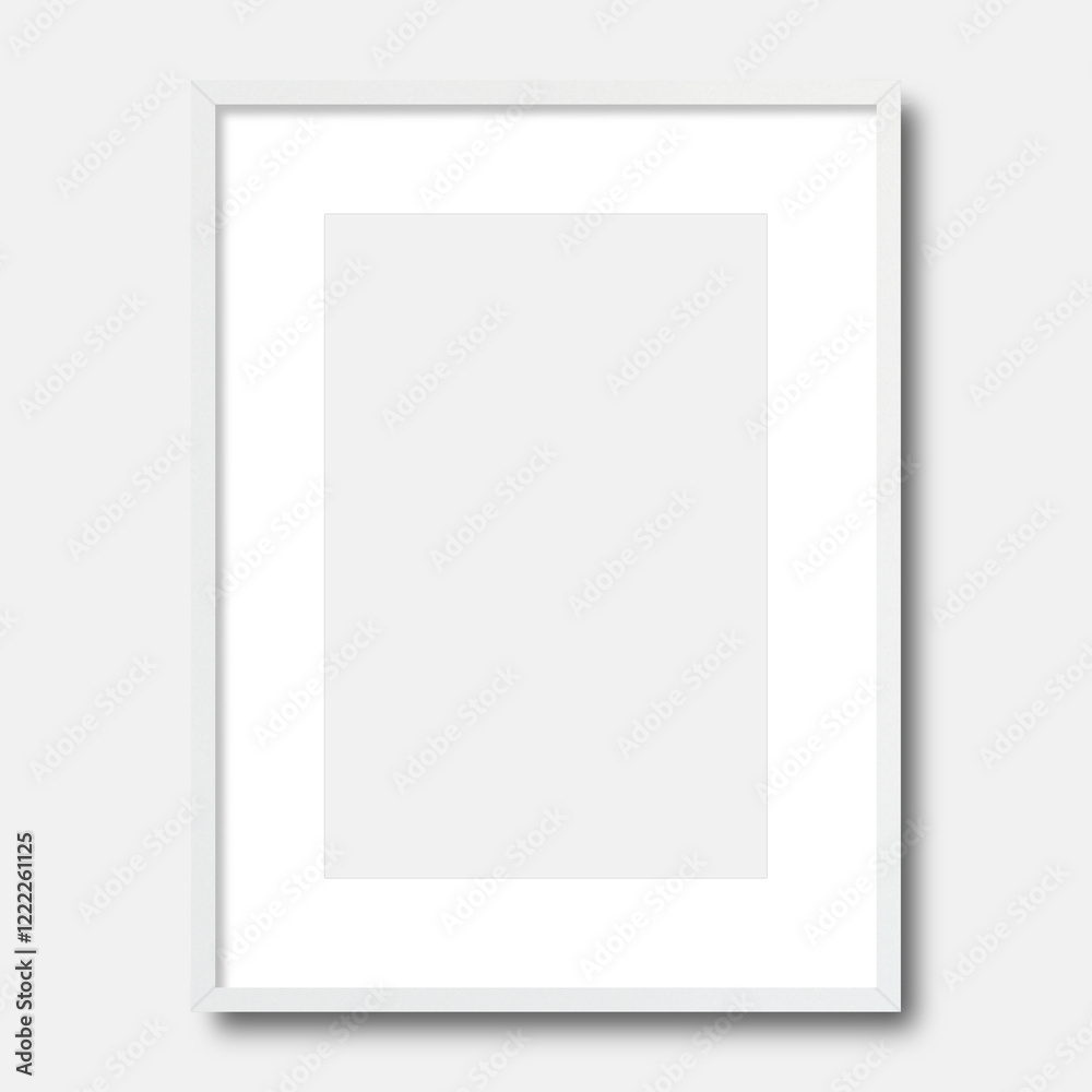 Frame mockups with mat, Poster frame, White mat frame mockups