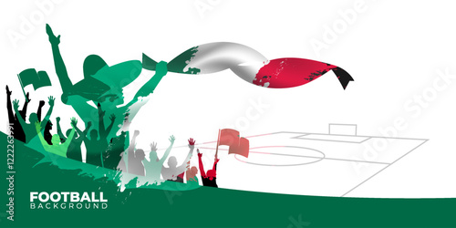 Creative template design for World Cup America, canada, Mexico 2026, Football Background for banner, card, website, vector illustration.