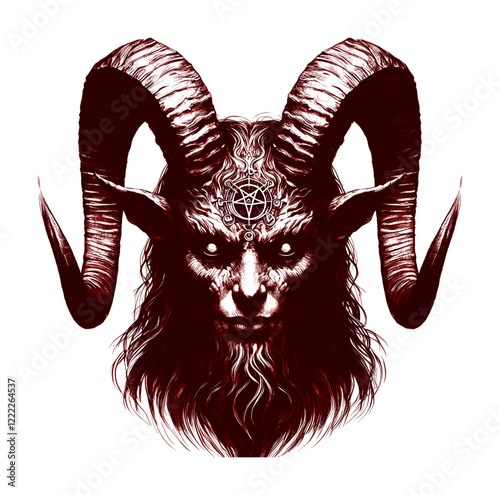 baphomet illustration - grunge style (artwork 3)