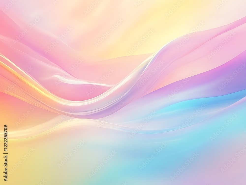 Obraz premium Abstract Pastel Gradient Featuring Soft Colors and a Dreamy Texture in Pink, Blue, and Lavender Hues, Ideal for Backgrounds or Creative Projects