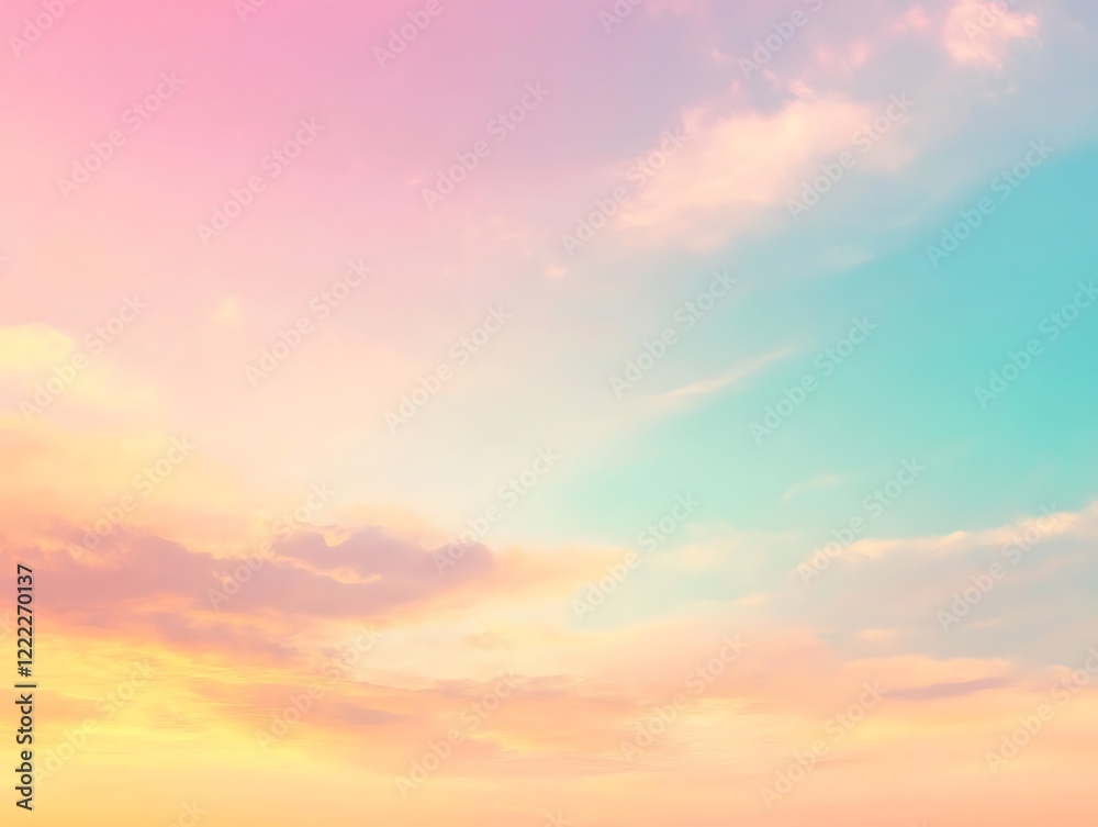 Naklejka premium Abstract Pastel Gradient Featuring Soft Colors and a Dreamy Texture in Pink, Blue, and Lavender Hues, Ideal for Backgrounds or Creative Projects