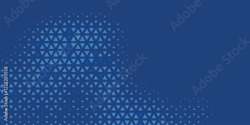 Triangles Halftone Pattern Vector Abstract Geometric Technology Background. Triangular Half Tone Texture