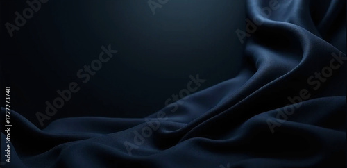 Luxury Elegant Black Background with Subtle Dark Blue Highlights and Minimalist White Space on Left for Content Placement – Ultra-Realistic HD Design