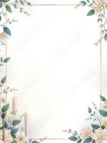 Elegant funeral flyer templates featuring soft floral designs, candles, and soothing backgrounds