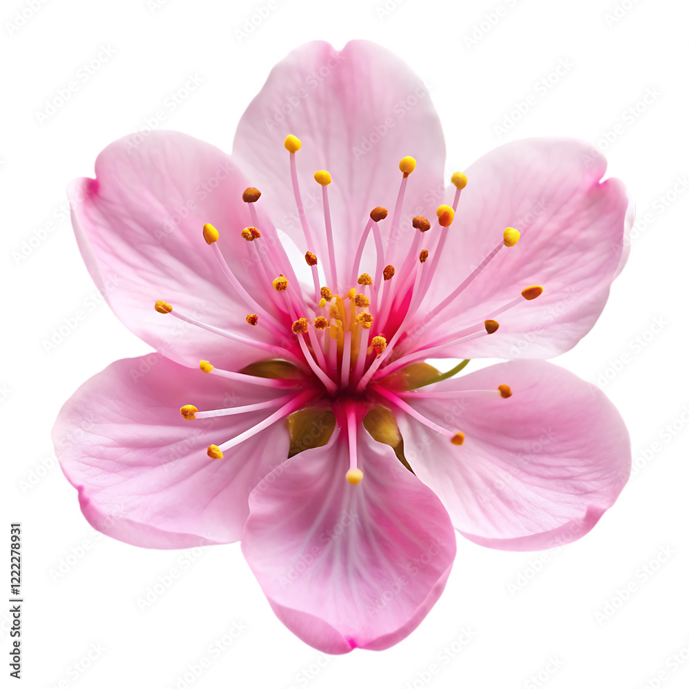 Fototapeta premium Beautiful Pink Almond Blossom Flower Spring Nature soft bloom petal plant fresh macro 