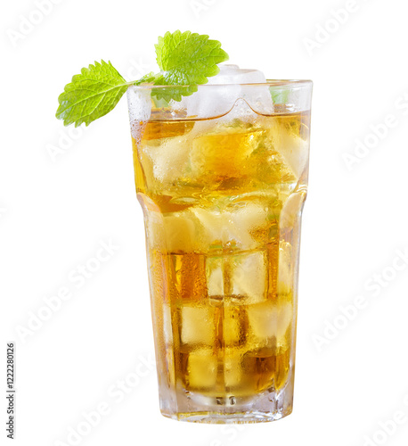 Wallpaper Mural glass of iced tea with mint isolated on transparent background Torontodigital.ca