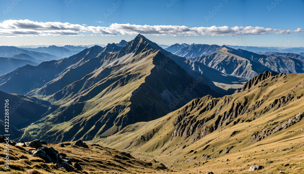 Mountain Peak in the Sunlight