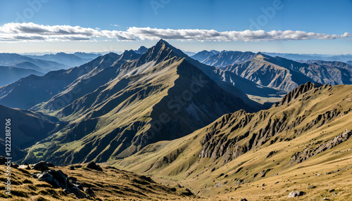 Obraz na płótnie Mountain Peak in the Sunlight w salonie