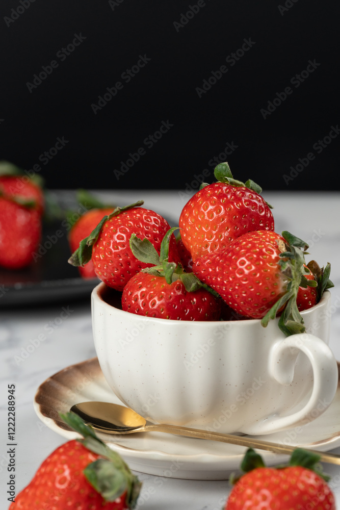 Brightly colored strawberries that look delicious Brightly colored strawberries that look delicious