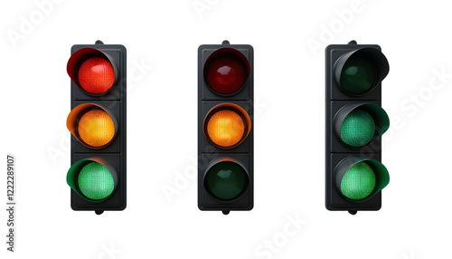 traffic light isolated on white