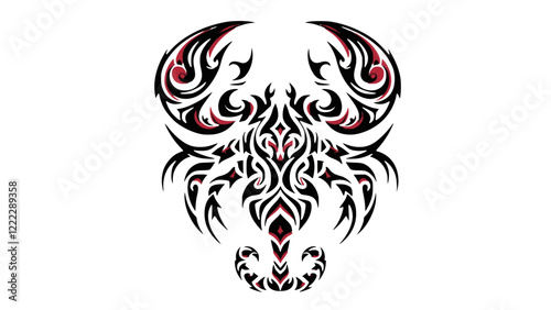 Symmetrical Tribal Scorpion with Edgy Stinger