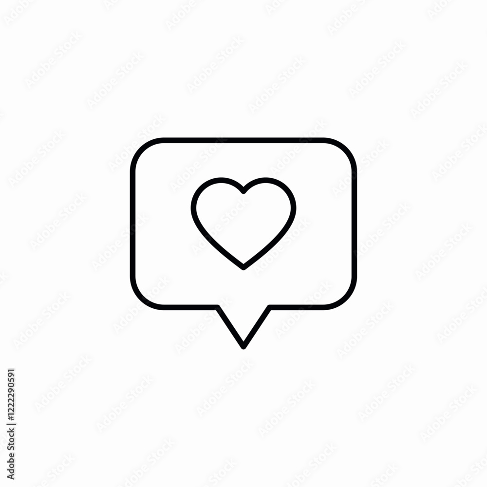 heart message love icon vector sign heart message love icon vector sign