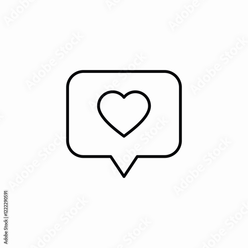 Wallpaper Mural heart message love icon vector sign Torontodigital.ca