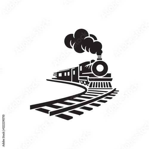Train moving  silhouette,Train moving   vector