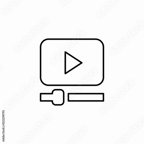 video play button icon vector sign