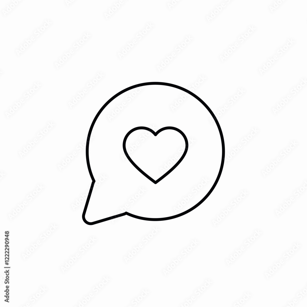 love message chat icon vector sign love message chat icon vector sign