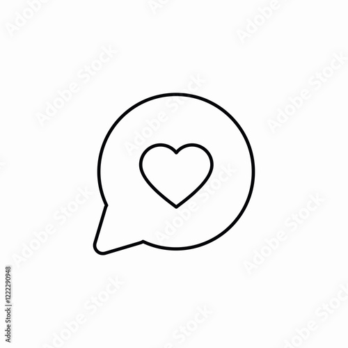 love message chat icon vector sign
